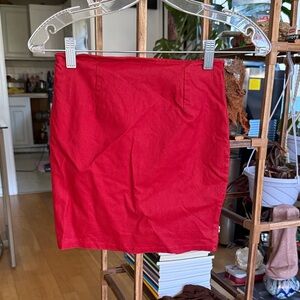 Vibrant Red Mini Skirt